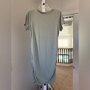 NWOT! Express sueded jersey dress in sage green